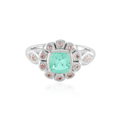 Russian Emerald Silver Ring