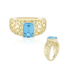 9K Swiss Blue Topaz Gold Ring (Ornaments by de Melo)