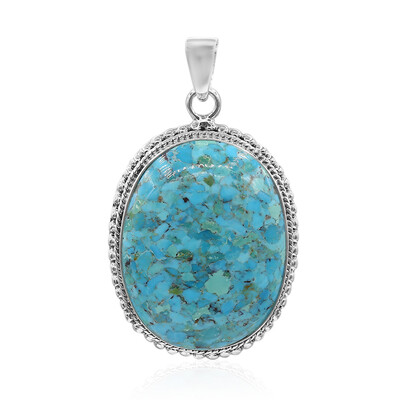 Kingman Blue Mojave Turquoise Silver Pendant (Art of Nature)
