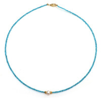Blue Apatite Silver Necklace