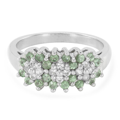 Merelani Mint Garnet Silver Ring
