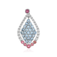 Nigerian Pink Tourmaline Silver Pendant (Adela Silber)