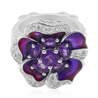 Zambian Amethyst Silver Ring (Dallas Prince Designs)