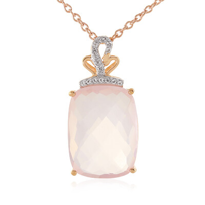 Rose Quartz Silver Necklace