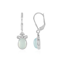 Blue Chalcedony Silver Earrings