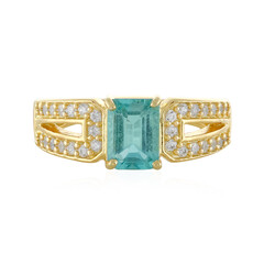 Blue Apatite Silver Ring