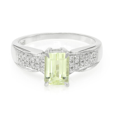 Canary Kunzite Silver Ring