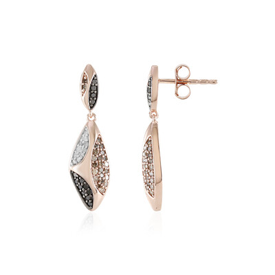 Black Diamond Silver Earrings