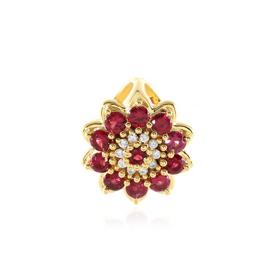Noble Red Spinel Silver Pendant