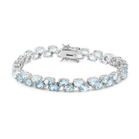 Sky Blue Topaz Silver Bracelet