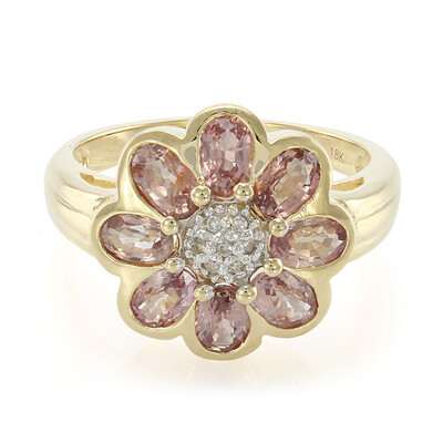 18K Unheated Padparadscha Sapphire Gold Ring (AMAYANI)