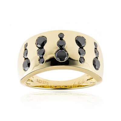 9K Black Diamond Gold Ring (de Melo)