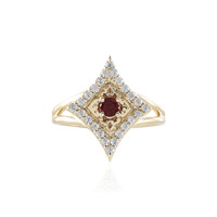 9K Noble Red Spinel Gold Ring