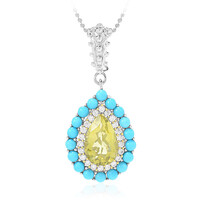 Ouro Verde Quartz Silver Necklace (Dallas Prince Designs)