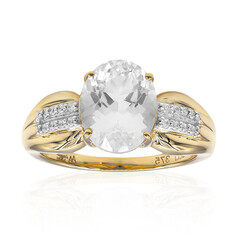 9K Herkimer Diamond Quartz Gold Ring (Amanda Adkins)