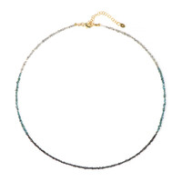 Blue Diamond Silver Necklace