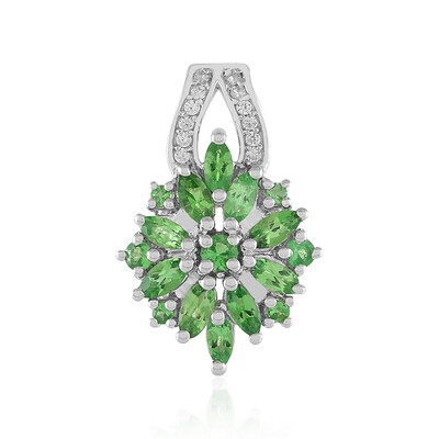 Tanzanian Tsavorite Silver Pendant