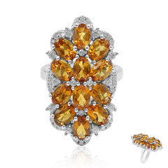 Madeira Citrine Silver Ring