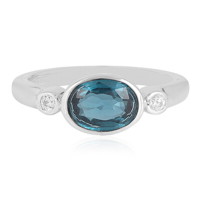 Teal Kyanite Silver Ring