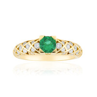 14K AAA Ethiopian Emerald Gold Ring (de Melo)