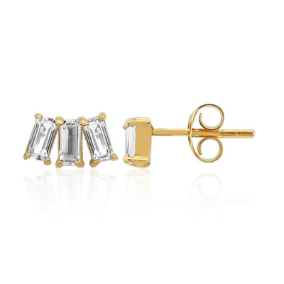 White Topaz Silver Earrings