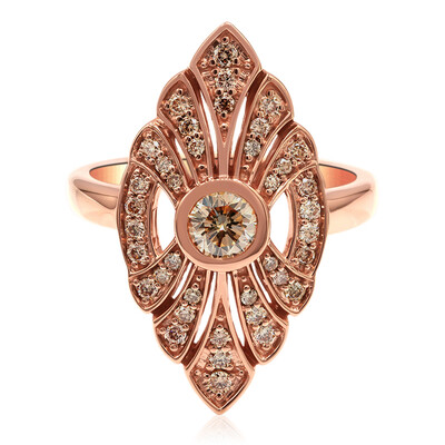 9K VS1 Argyle Rose De France Diamond Gold Ring (Annette)