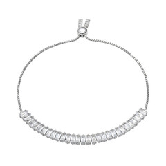 White Topaz Silver Bracelet