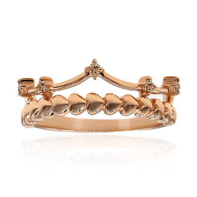 9K SI1 Argyle Rose De France Diamond Gold Ring (Annette)