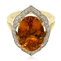 9K Mandarin Citrine Gold Ring