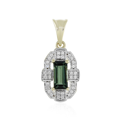 9K Green Tourmaline Gold Pendant (Adela Gold)