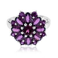 Rhodolite Silver Ring