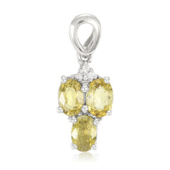 Cuprian Tourmaline Silver Pendant