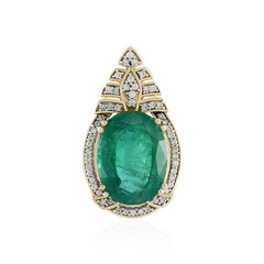 18K AAA Zambian Emerald Gold Pendant (D'vyere)