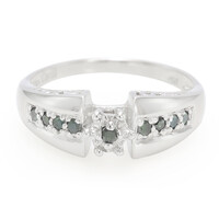 Fancy Diamond Silver Ring