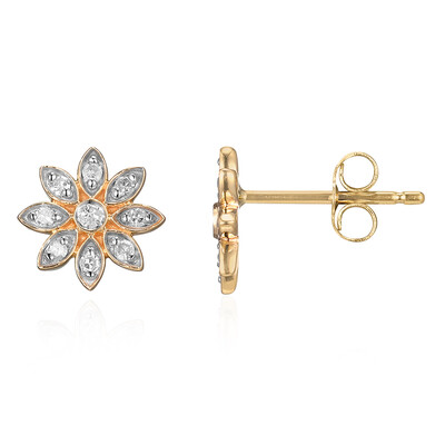 9K I3 (I) Diamond Gold Earrings