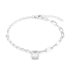 White Topaz Silver Bracelet