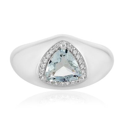 Aquamarine Silver Ring