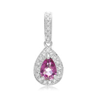 Grape Topaz Silver Pendant