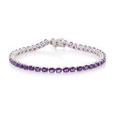 Zambian Amethyst Silver Bracelet