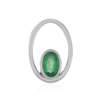 Russian Emerald Silver Pendant
