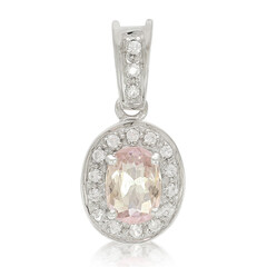 Pink Cuprian Tourmaline Silver Pendant