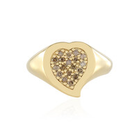 I2 Brown Diamond Silver Ring
