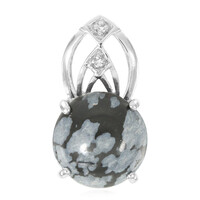 Snowflake Obsidian Silver Pendant