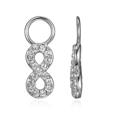 White Topaz Silver Earrings