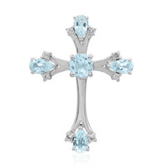 Sky Blue Topaz Silver Pendant