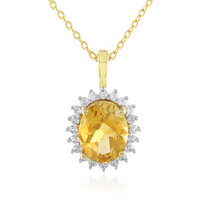 Citrine Silver Necklace