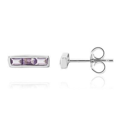 Rose de France Amethyst Silver Earrings
