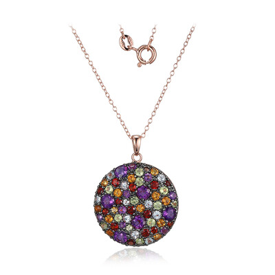 Mozambique Garnet Silver Necklace