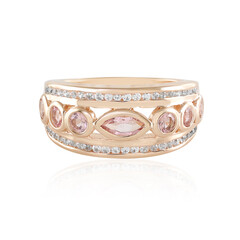 Nigerian Pink Tourmaline Silver Ring (Adela Silber)