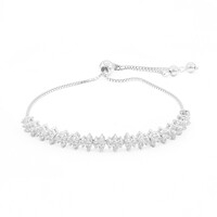 White Topaz Silver Bracelet